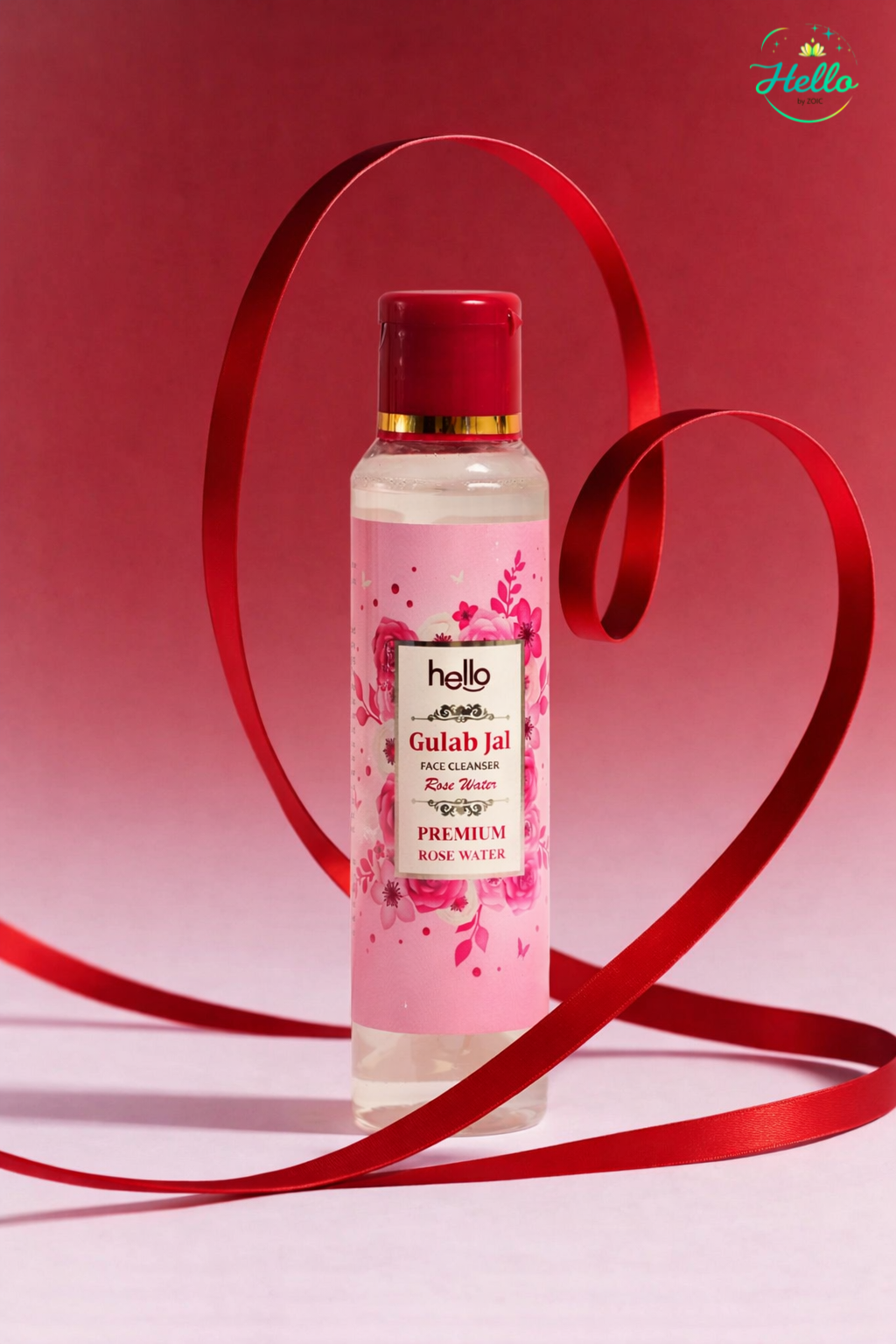 Hello Premium Gulab Jal – Natural Rose Water Face Cleanser & Toner (120ml)