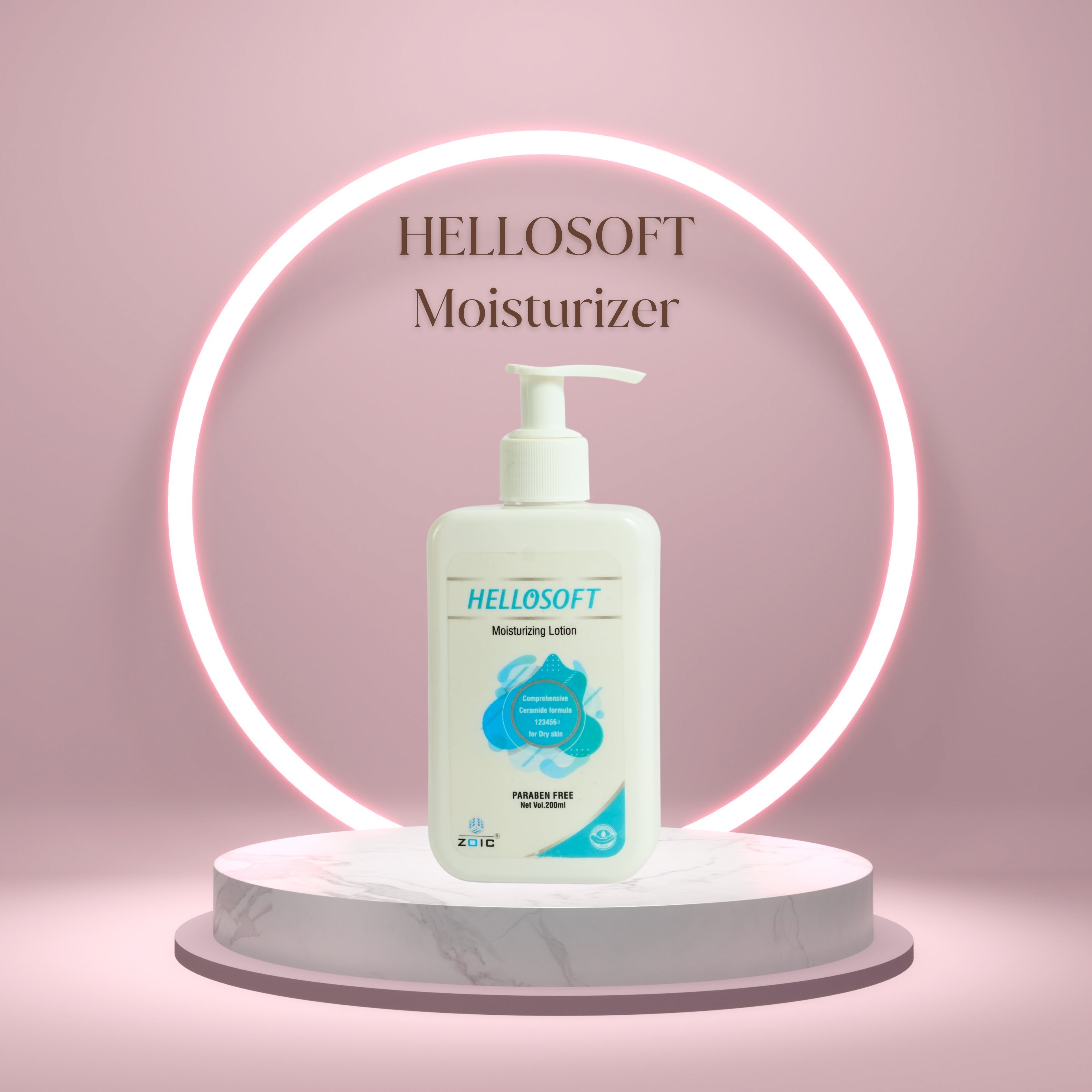 Hellosoft Moisturizing Lotion - Comprehensive Ceramide Formula for Dry Skin (200ml)